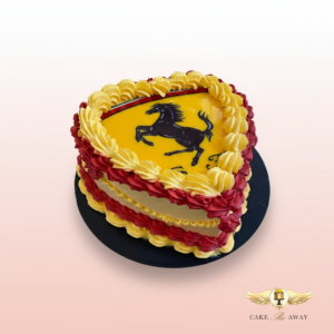 Ferrari Heart-Shaped Celebration Cake