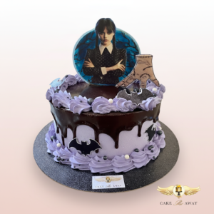 Wednesday Addams Themed Birthday Cake