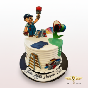 Painter Theme Birthday Cake