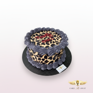 Leopard Print Buttercream Cake