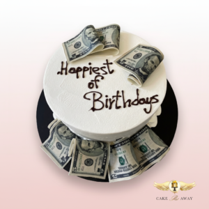 Money Decorated Birthday Cake