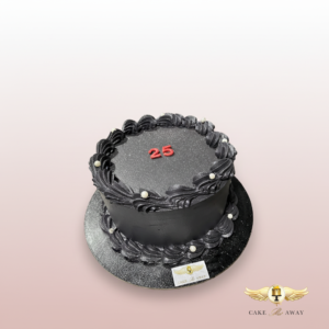 Black Glitter Celebration Cake