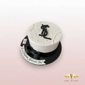 YSL Designer Round Celebration Cake