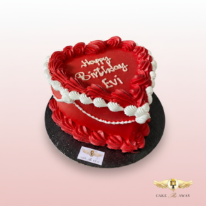 Red Heart Birthday Cake