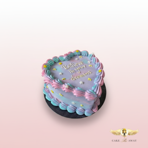 Heart-Shaped Believe In Dreams Cake