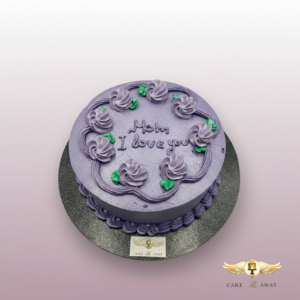 Lavender Mom I Love You Cake