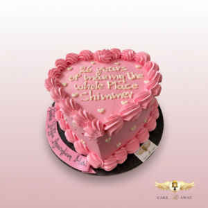 Pink Heart Shimmer Celebration Cake