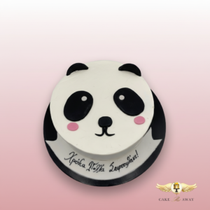 Panda Face Themed Birthday Cake