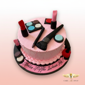 Makeup Themed Birthday Cake