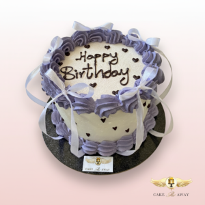 Happy Birthday Purple Cream Cake