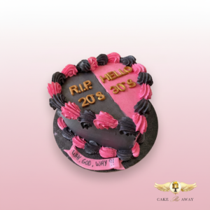 30th Birthday Half-Heart Cake