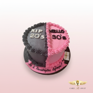 Product Title: Dual-Tone RIP 20s Celebration Cake