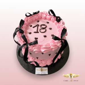 Pink 18th Birthday Cake