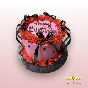 Pink Red Birthday Cake