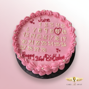 June Birthday Calendar Cake