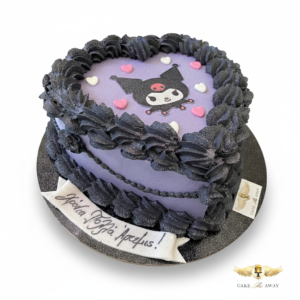 Kuromi Heart-Shaped Celebration Cake