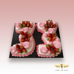Strawberry Number 23 Birthday Cake