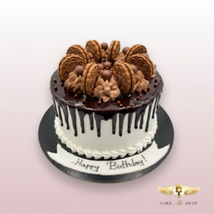 Chocolate Biscuit Drip Birthday Cake